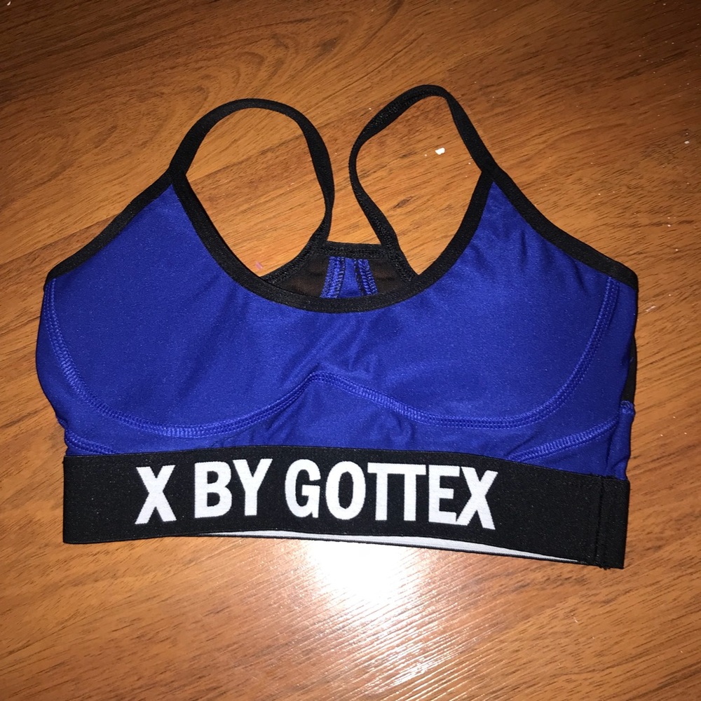 Blue sports bra